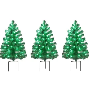 Flash Sale Mr. Christmas Alexa Enabled Pathway Christmas Trees - Rgb Bulbs