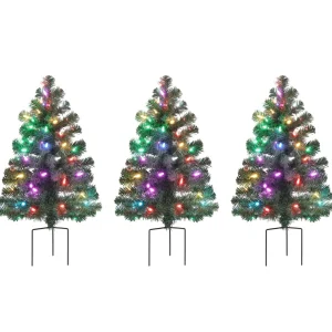 Flash Sale Mr. Christmas Alexa Enabled Pathway Christmas Trees - Rgb Bulbs