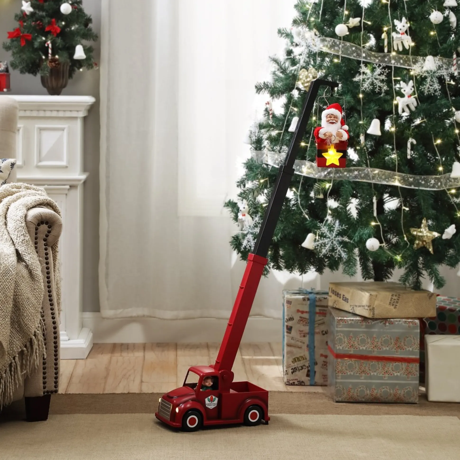 animated_north_pole_lighting_crew__white_santa_1.webp Flash Sale Mr. Christmas 43" Animated North Pole Lighting Crew - White Santa