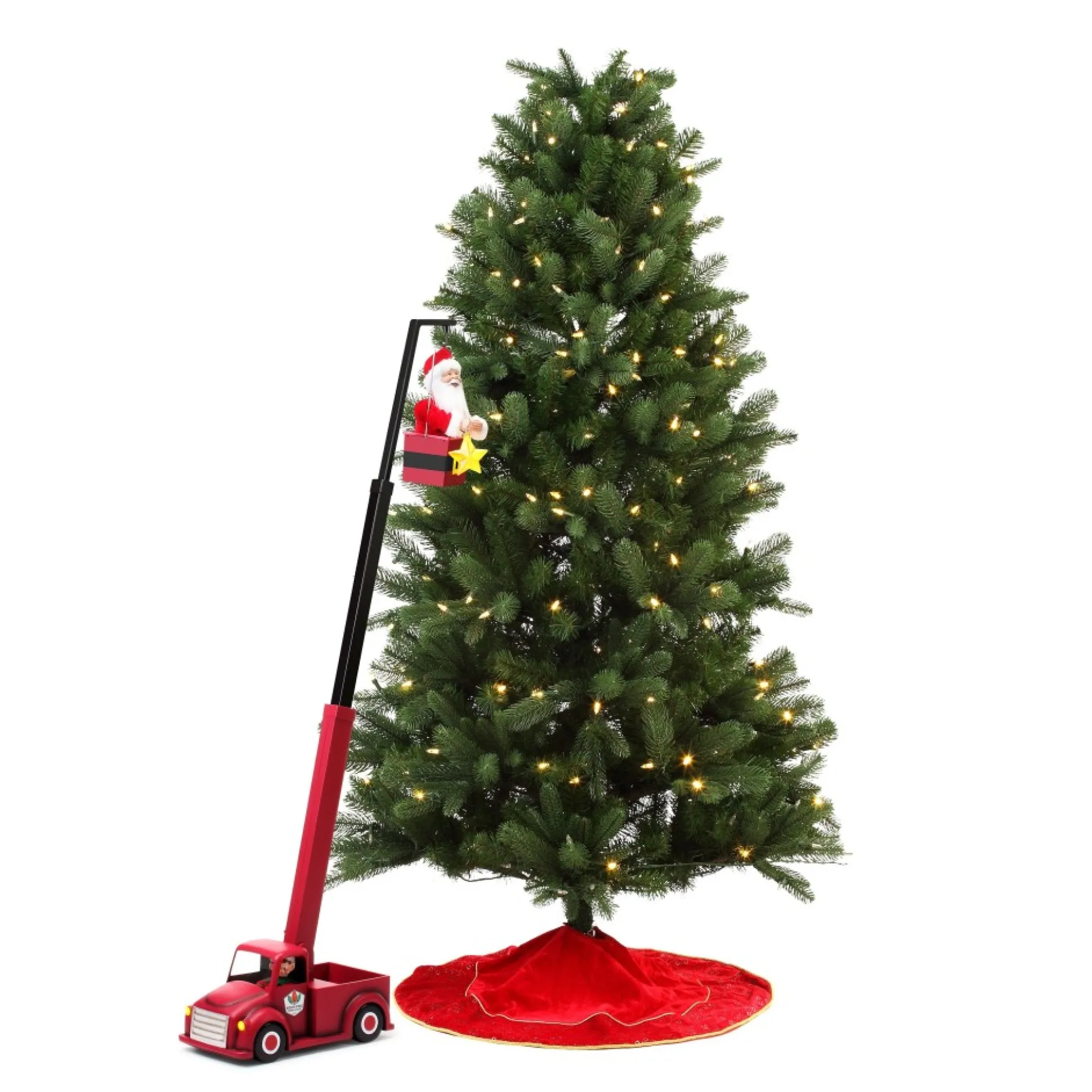 animated_north_pole_lighting_crew__white_santa_5.webp Flash Sale Mr. Christmas 43" Animated North Pole Lighting Crew - White Santa