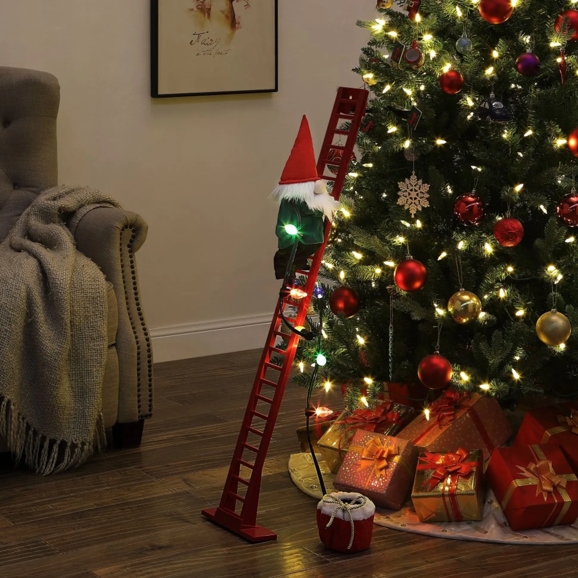 animated_super_climbing_gnome_1-1.webp Best Sale Mr. Christmas 43" Animated Super Climbing Gnome