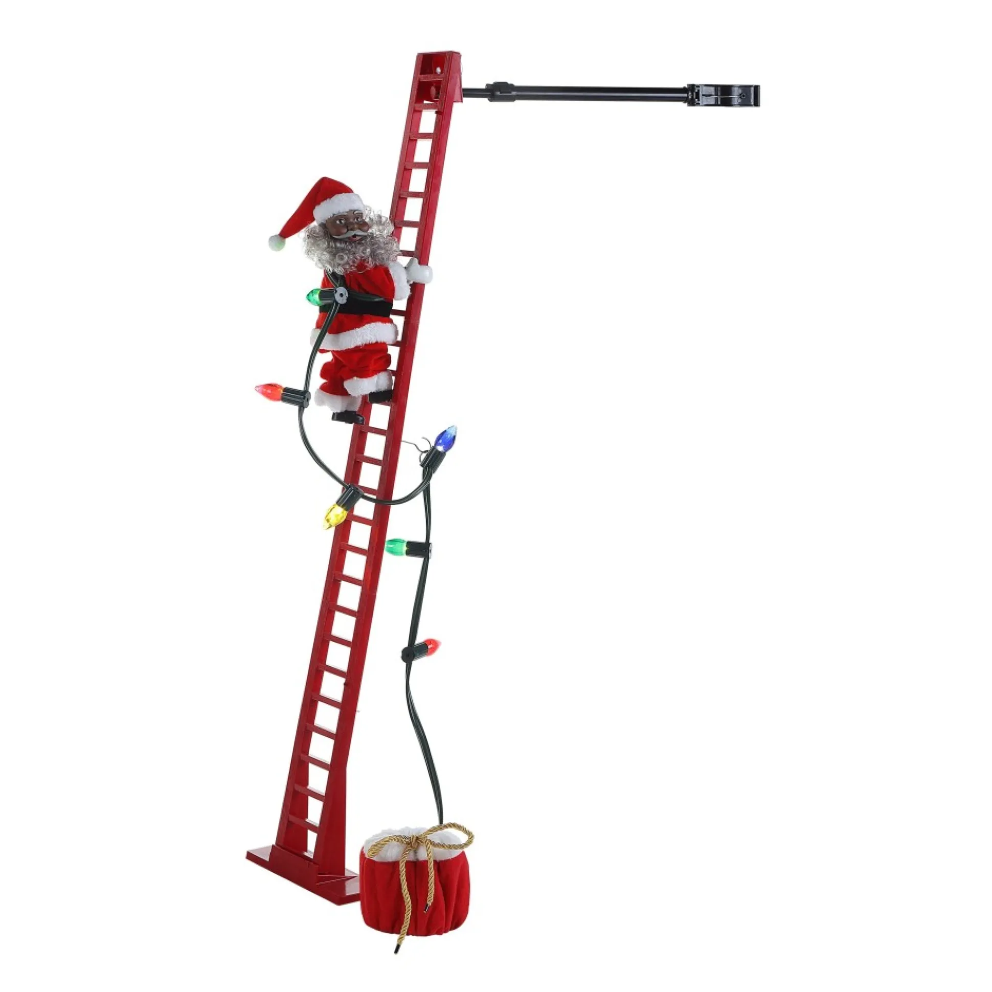 animated_super_climbing_sculpted_black_santa_3-2.webp Outlet Mr. Christmas 43" Animated Super Climbing Sculpted Black Santa