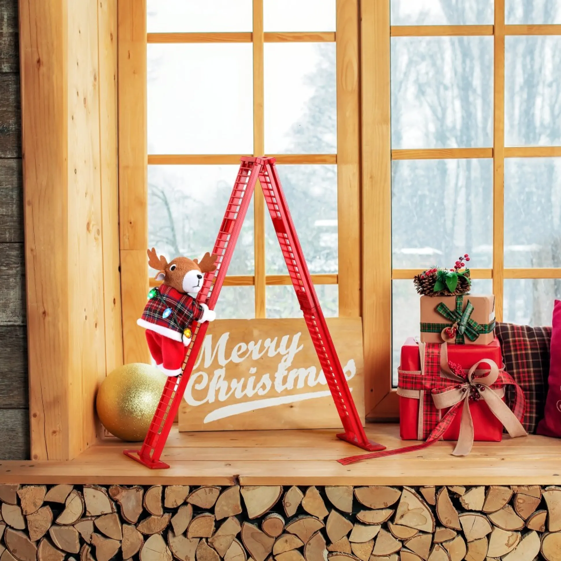 animated_tabletop_climbing_reindeer_1.webp Discount Mr. Christmas 17" Animated Tabletop Climbing Reindeer