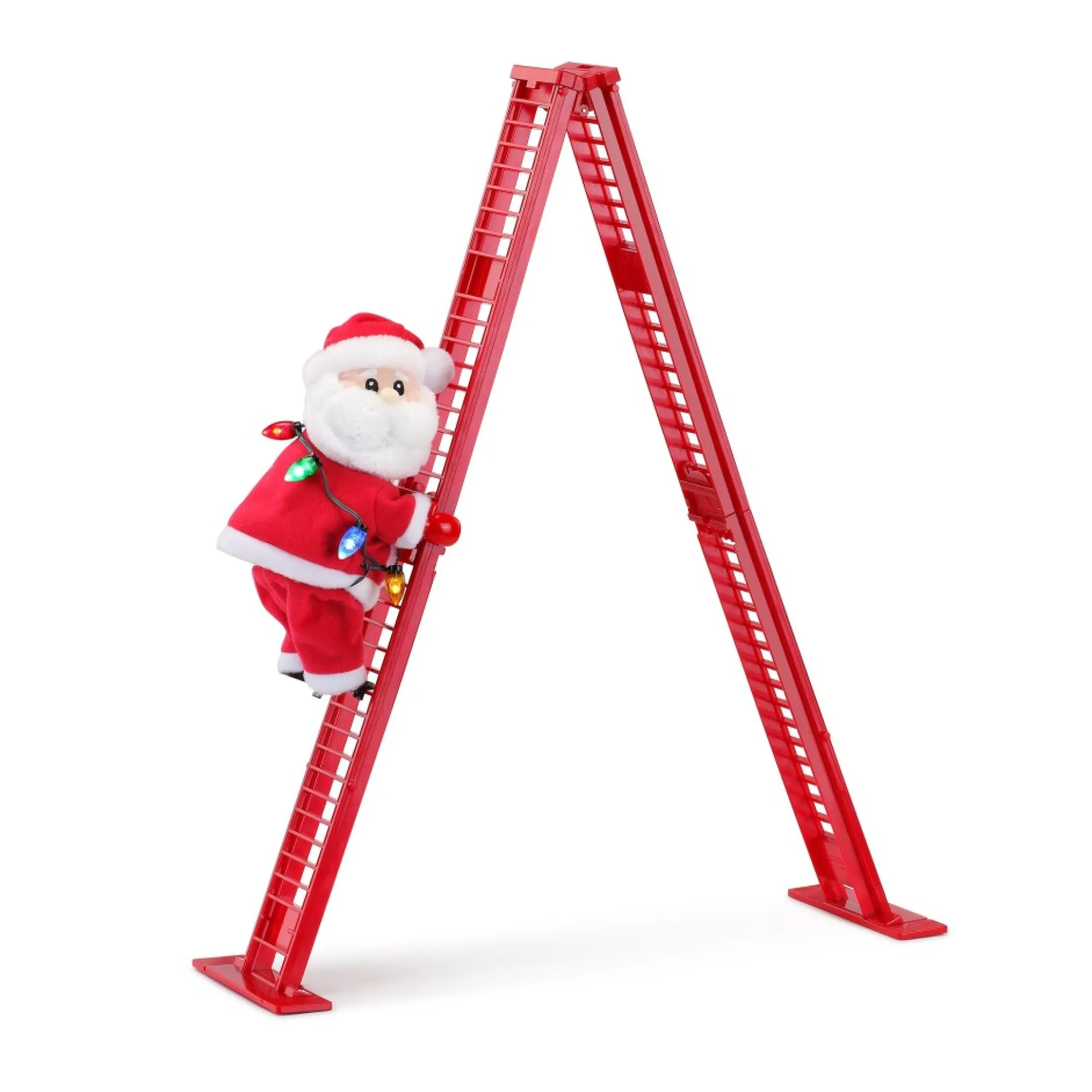 animated_tabletop_climbing_white_santa_0.webp Outlet Mr. Christmas 17" Animated Tabletop Climbing White Santa