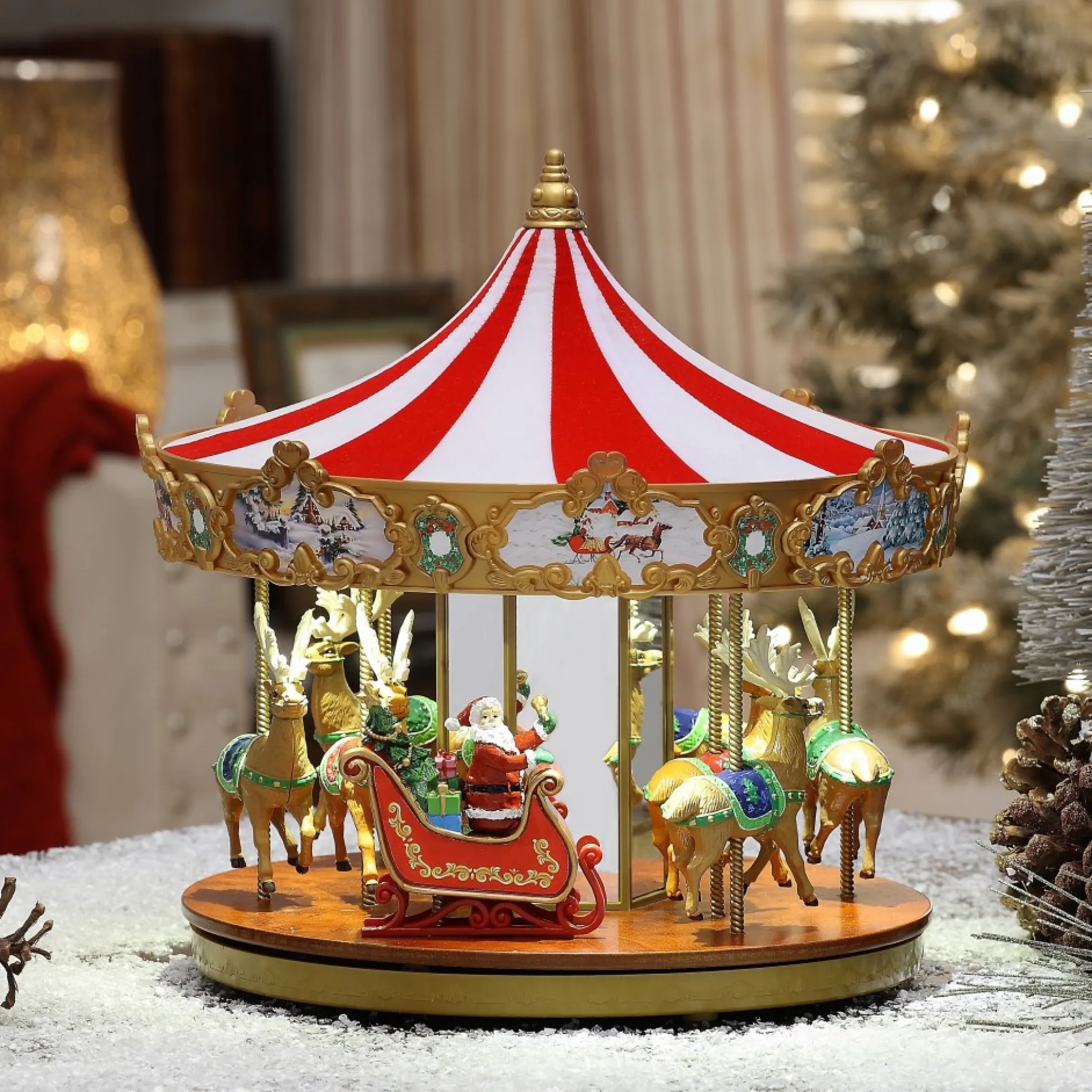 animated_very_merry_carousel_1-1.webp Flash Sale Mr. Christmas 12" Animated Very Merry Carousel