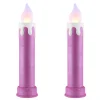 Store Mr. Christmas 24" Glitter Blow Mold Candle - Set Of 2 Pink