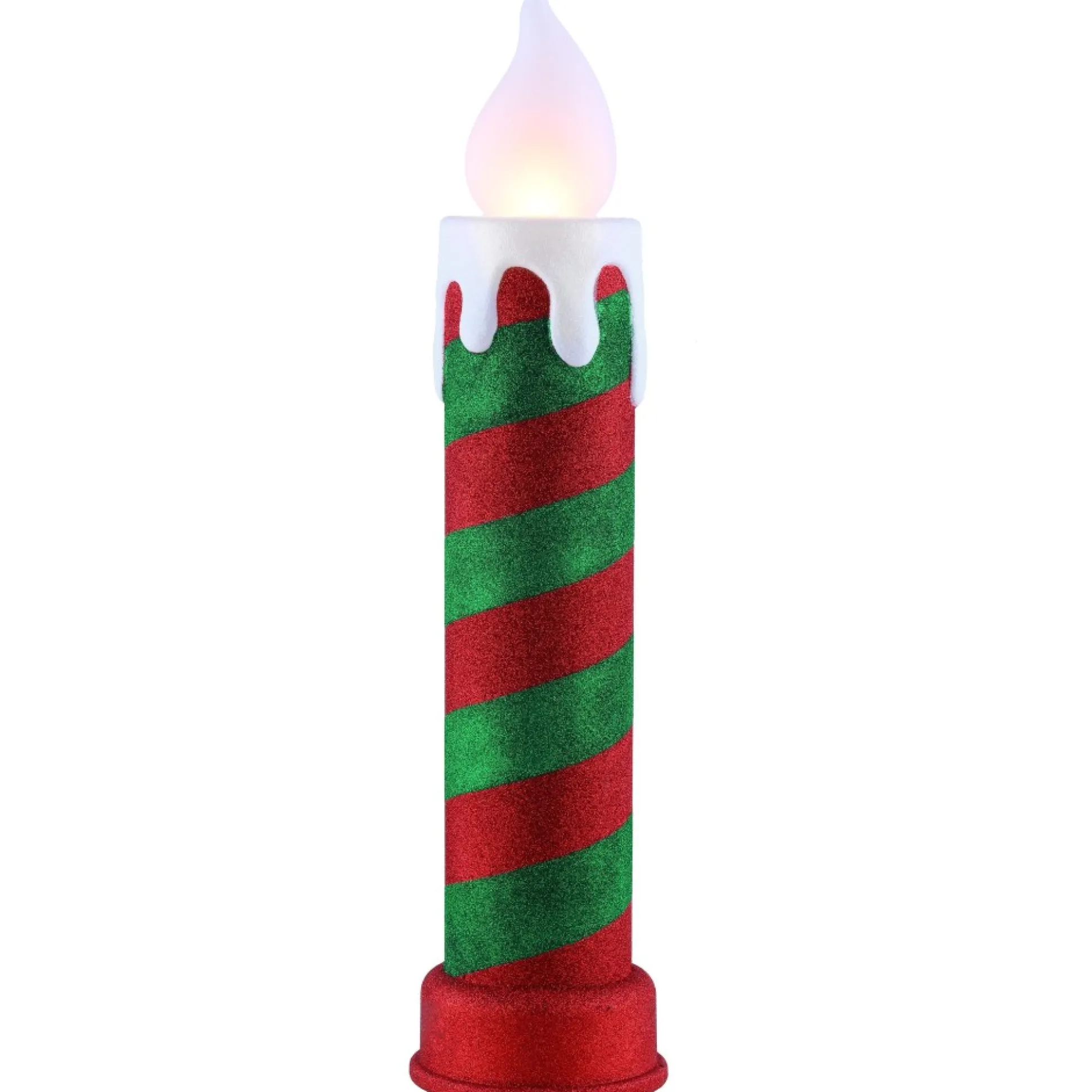 glittery_blow_mold_candle__red__green_0.webp Cheap Mr. Christmas 24" Glittery Blow Mold Candle - Red & Green
