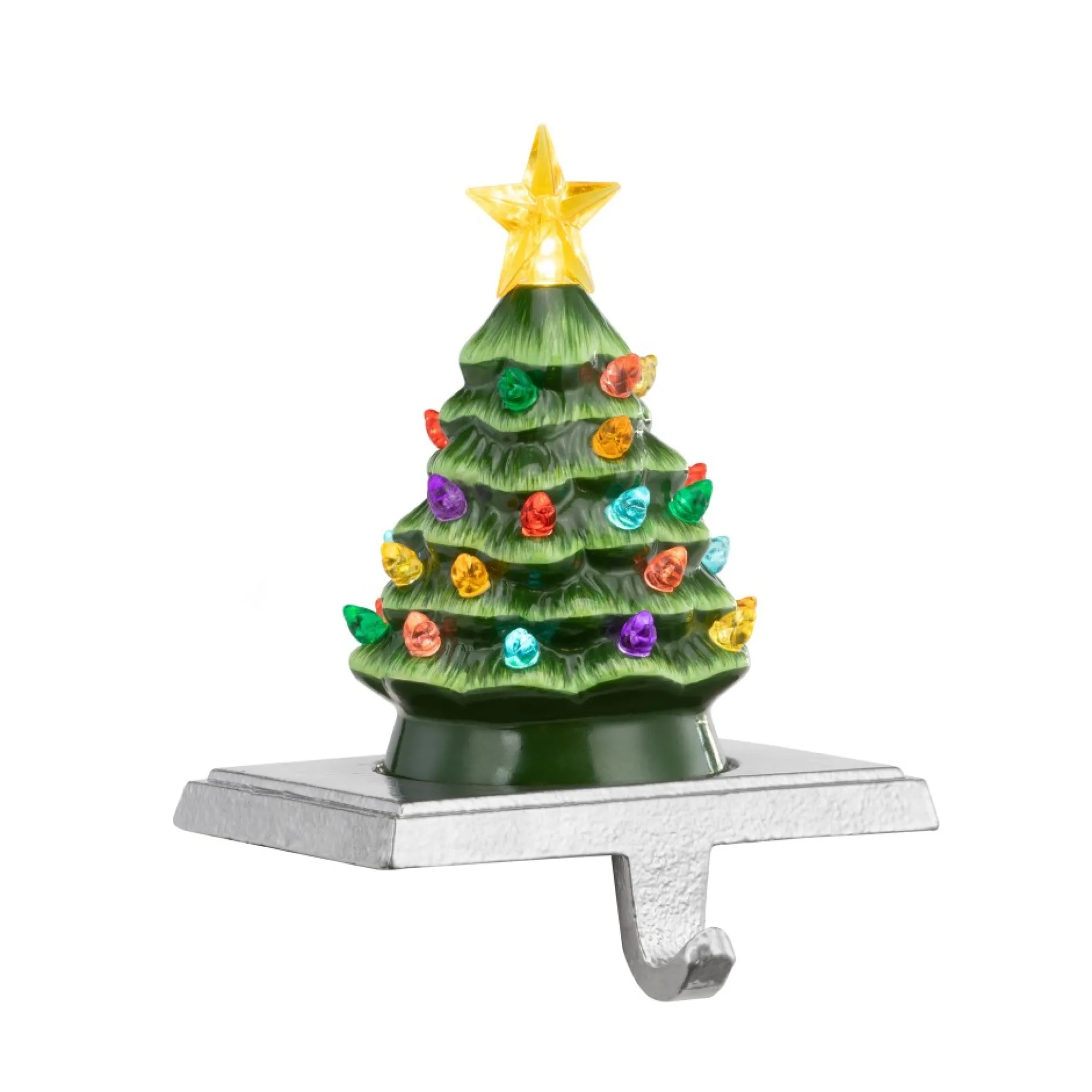 illuminated_ceramic_stocking_hanger__green_tree_0.webp Cheap Mr. Christmas 5" Illuminated Ceramic Stocking Hanger - Green Tree