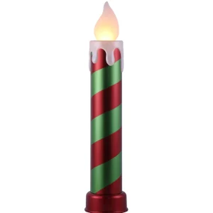 Best Mr. Christmas 36" Metallic Blow Mold Candle - Red & Green