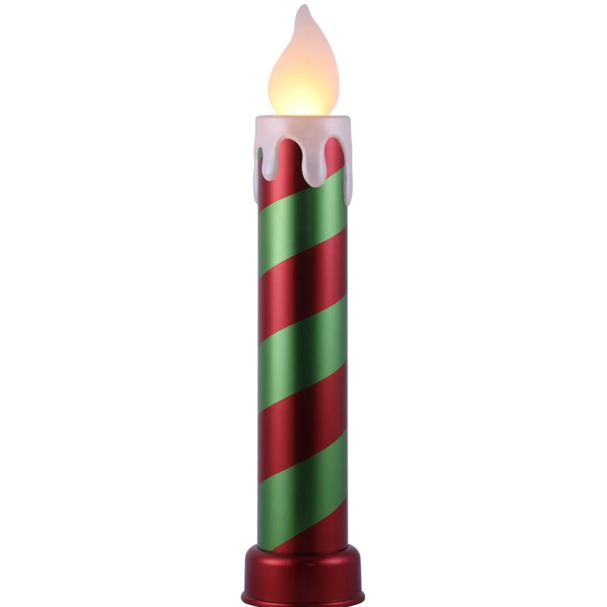 metallic_blow_mold_candle__red__green_0.webp Best Mr. Christmas 36" Metallic Blow Mold Candle - Red & Green