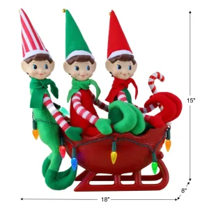 Best Sale Mr. Christmas Musical Tabletop Elves In Sleigh