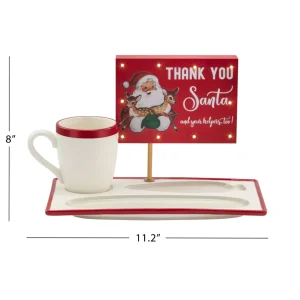 Sale Mr. Christmas Night Before Christmas Milk And Cookies Serving Set