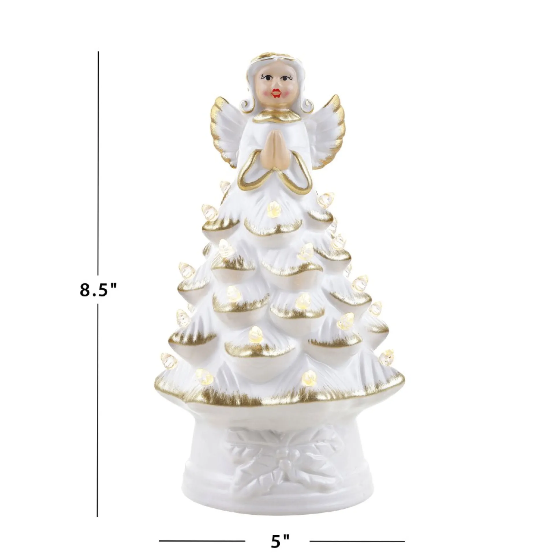 nostalgic_ceramic_angel_tree_2.webp Sale Mr. Christmas 8.5" Nostalgic Ceramic Angel Tree