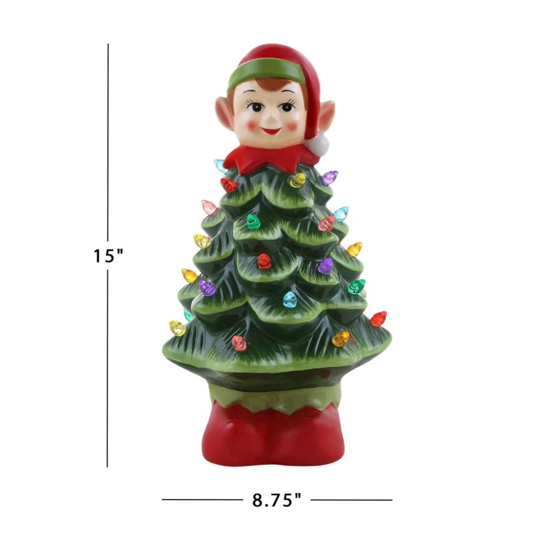 nostalgic_ceramic_elf_tree_2-1.webp Outlet Mr. Christmas 15" Nostalgic Ceramic Elf Tree