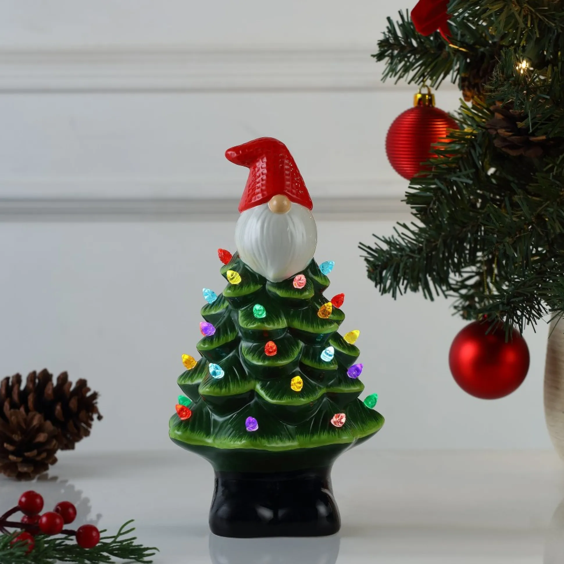 nostalgic_ceramic_gnome_tree_1.webp Best Sale Mr. Christmas 8.5" Nostalgic Ceramic Gnome Tree