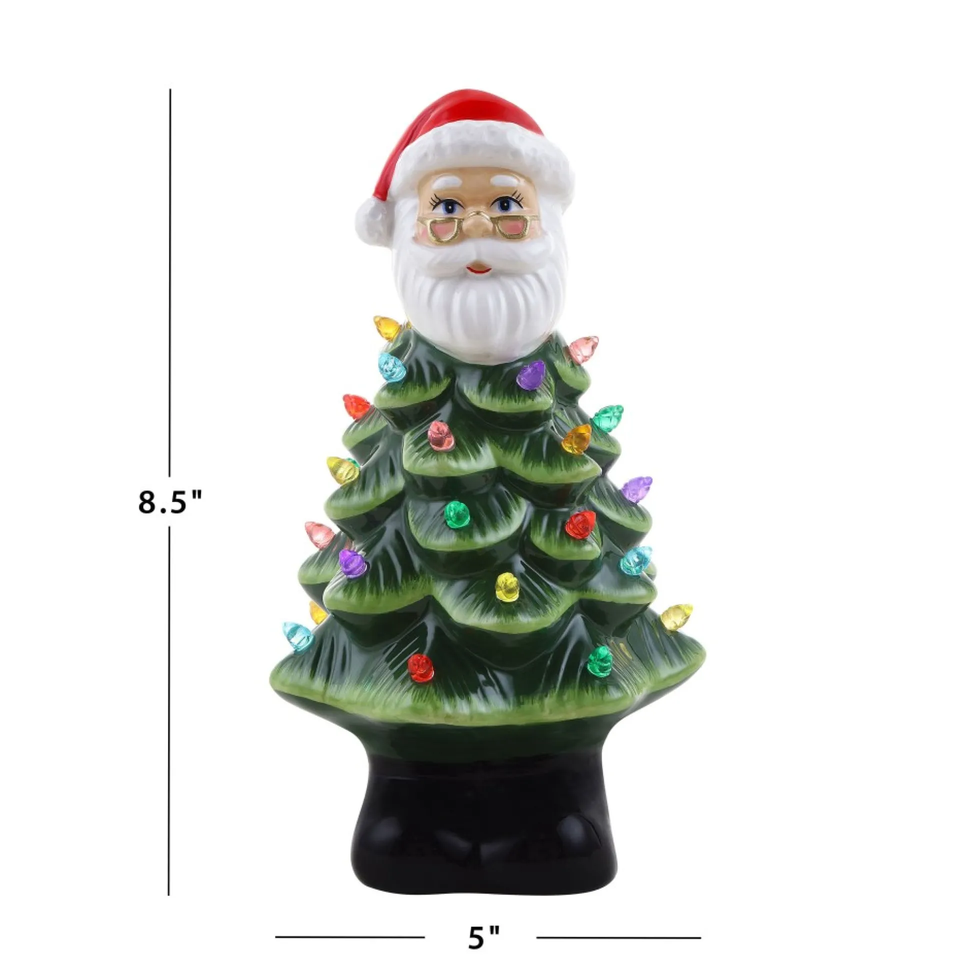nostalgic_ceramic_santa_tree_2.webp Sale Mr. Christmas 8.5" Nostalgic Ceramic Santa Tree