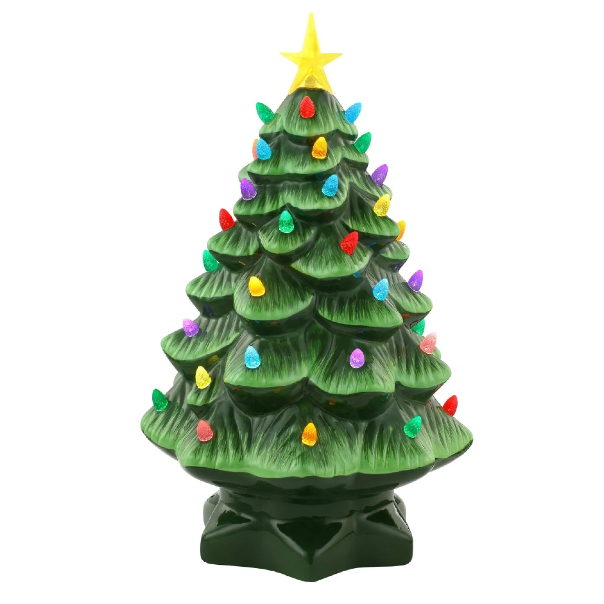 nostalgic_ceramic_tree__green_0-1.webp Fashion Mr. Christmas 14" Nostalgic Ceramic Tree - Green