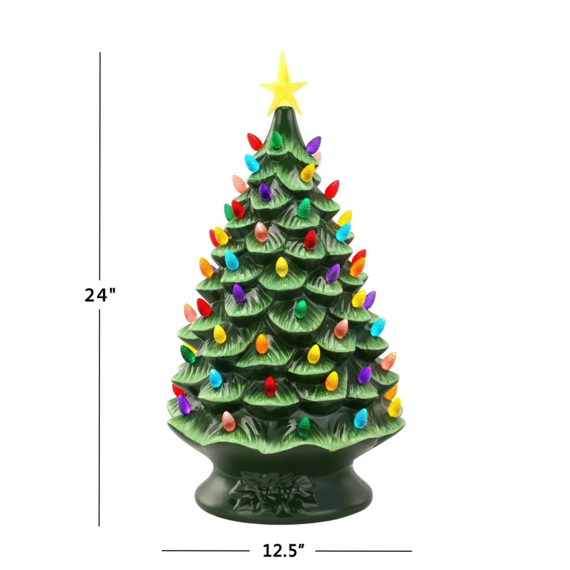 nostalgic_ceramic_tree__green_2-3.webp Best Sale Mr. Christmas 24" Nostalgic Ceramic Tree - Green