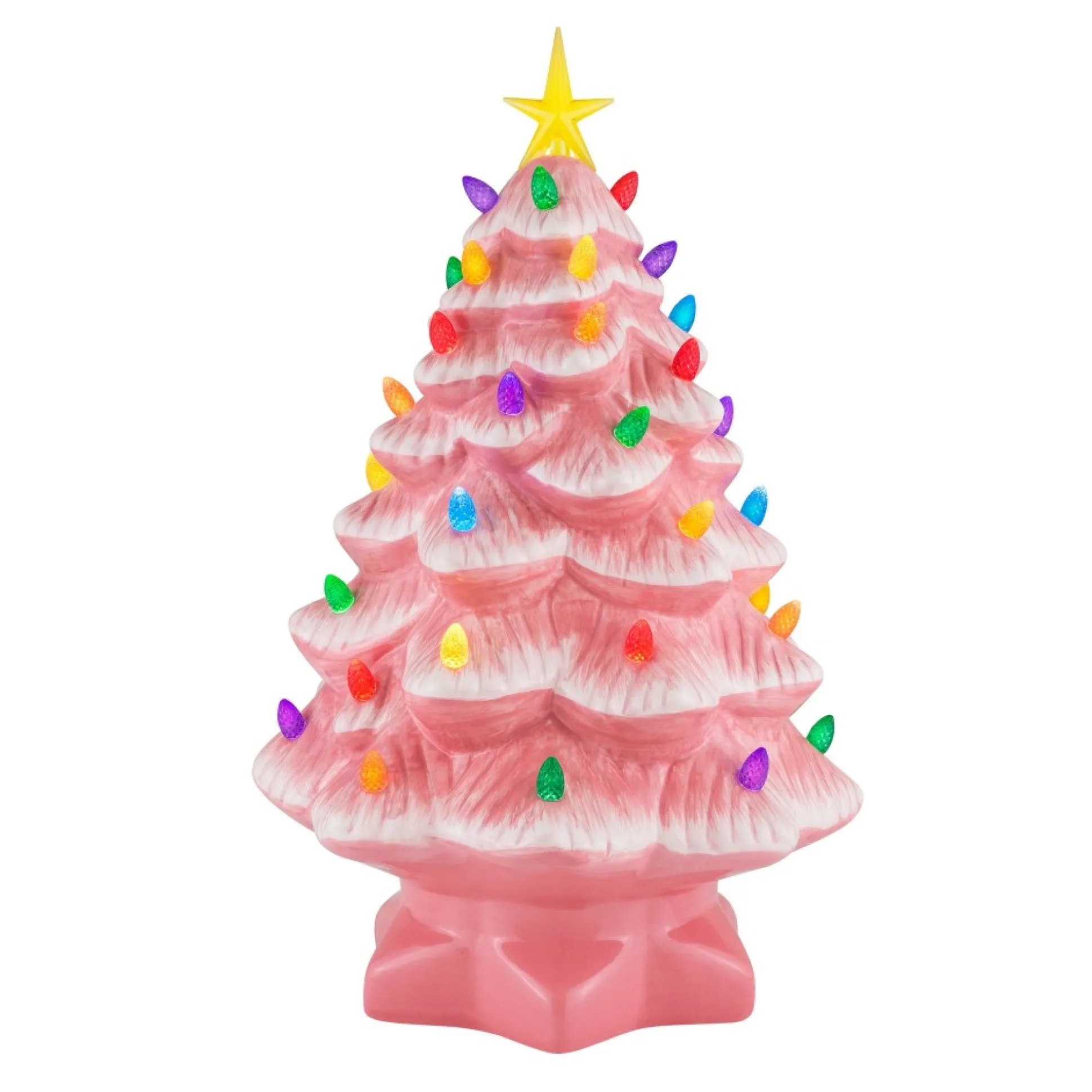 nostalgic_ceramic_tree__pink_0-3.webp Fashion Mr. Christmas 14" Nostalgic Ceramic Tree - Pink