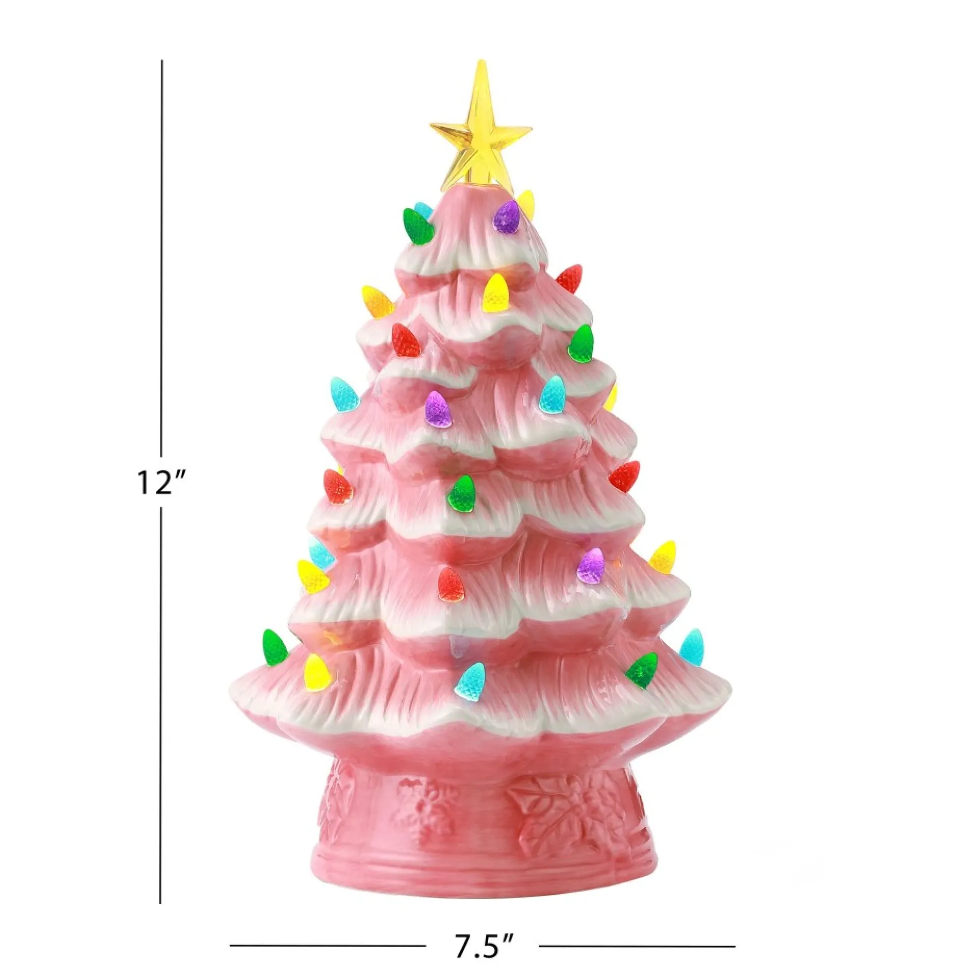 nostalgic_ceramic_tree__pink_2.webp Best Sale Mr. Christmas 12" Nostalgic Ceramic Tree - Pink