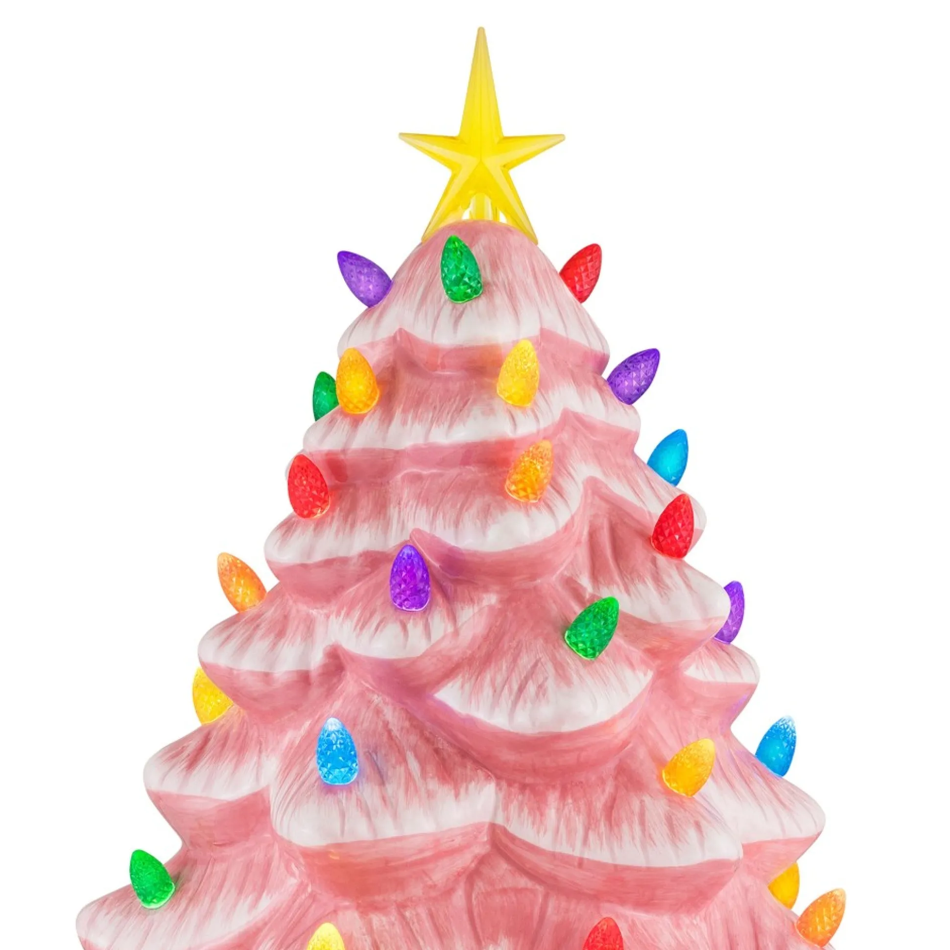 nostalgic_ceramic_tree__pink_3-1.webp Fashion Mr. Christmas 14" Nostalgic Ceramic Tree - Pink