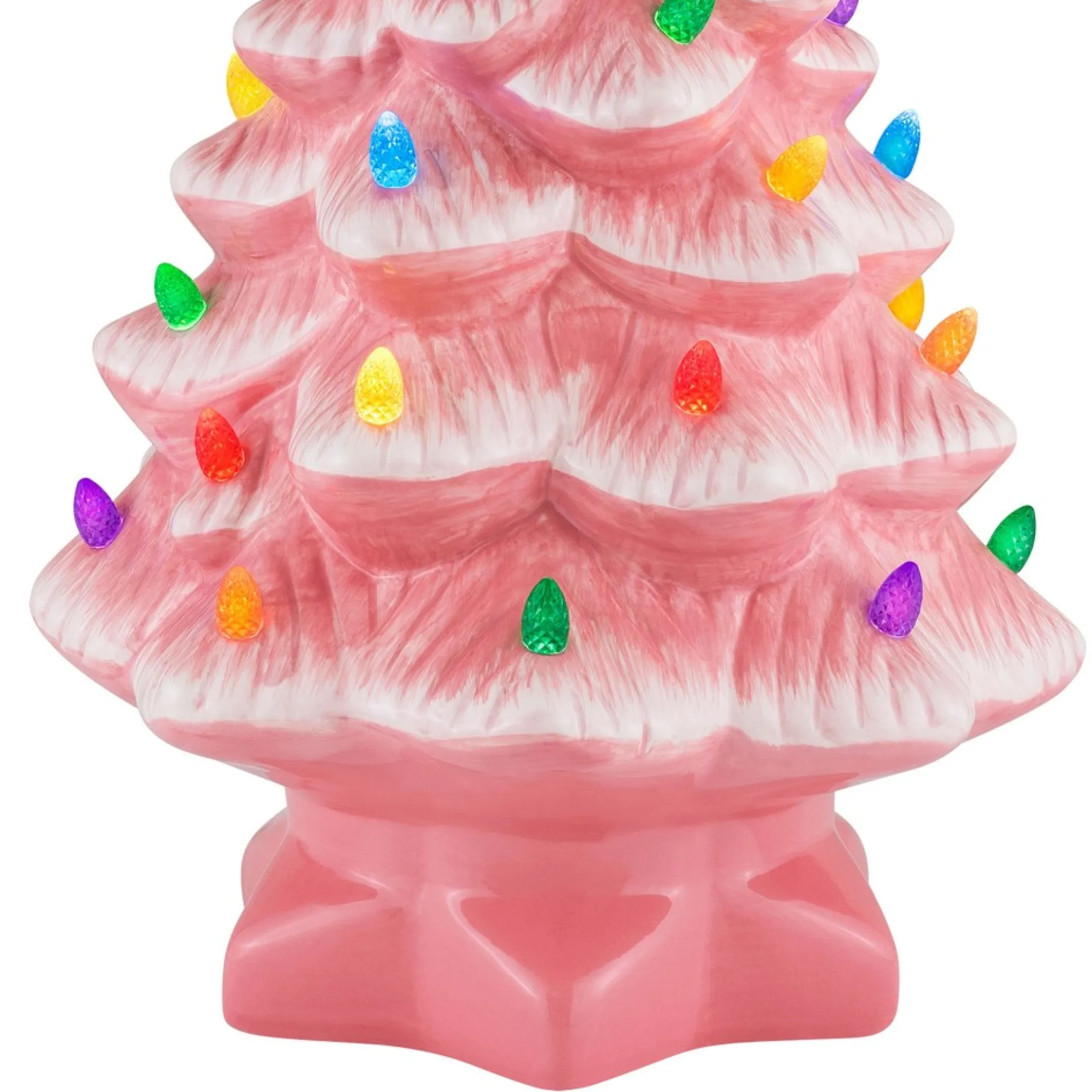 nostalgic_ceramic_tree__pink_4-1.webp Fashion Mr. Christmas 14" Nostalgic Ceramic Tree - Pink