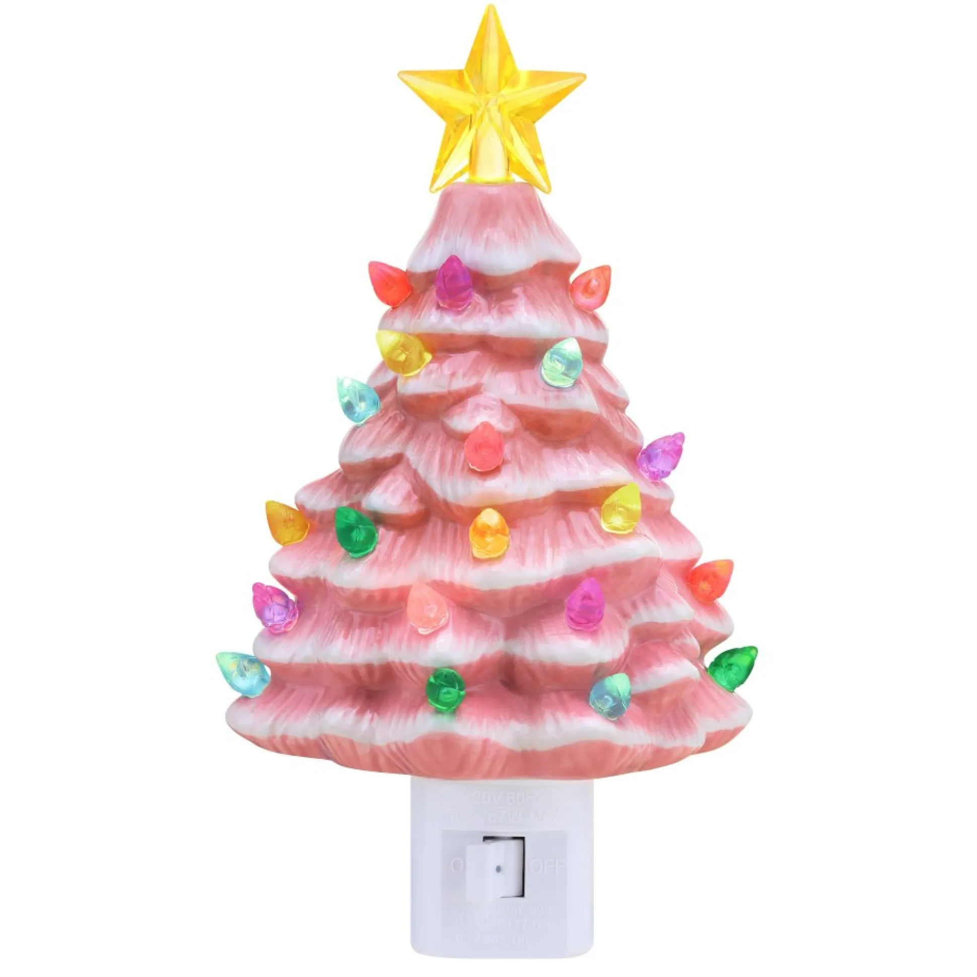 nostalgic_ceramic_tree_nightlight__pink_0.webp Fashion Mr. Christmas Nostalgic Ceramic Tree Nightlight - Pink