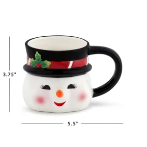Store Mr. Christmas 16Oz Nostalgic Ceramic Snowman Mug