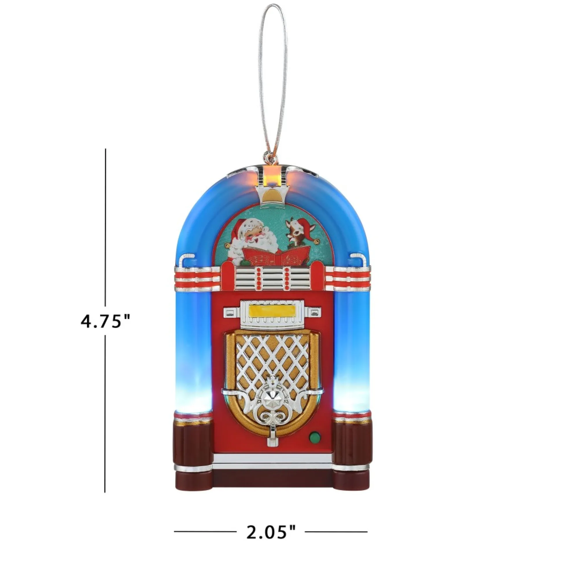 retro_jukebox_ornament__blue_2.webp Best Sale Mr. Christmas 4.9" Retro Jukebox Ornament - Blue