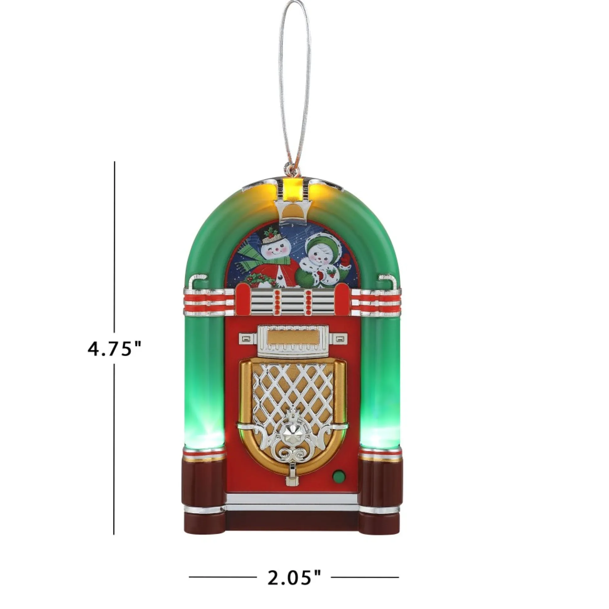 retro_jukebox_ornament__green_2.webp Fashion Mr. Christmas 4.9" Retro Jukebox Ornament - Green