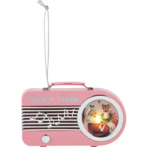 Online Mr. Christmas 4.75" Retro Radio Ornament - Pink
