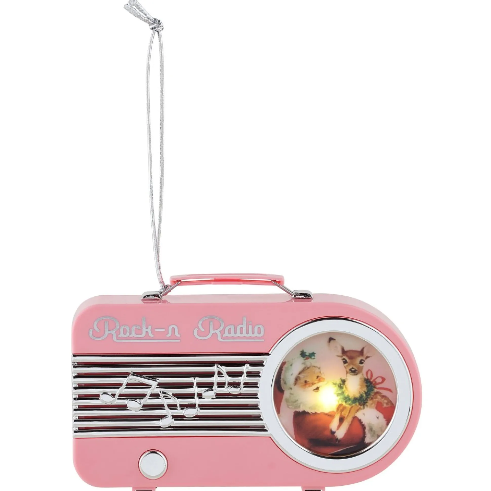 retro_radio_ornament__pink_0.webp Shop Mr. Christmas 4.75" Retro Radio Ornament - Pink