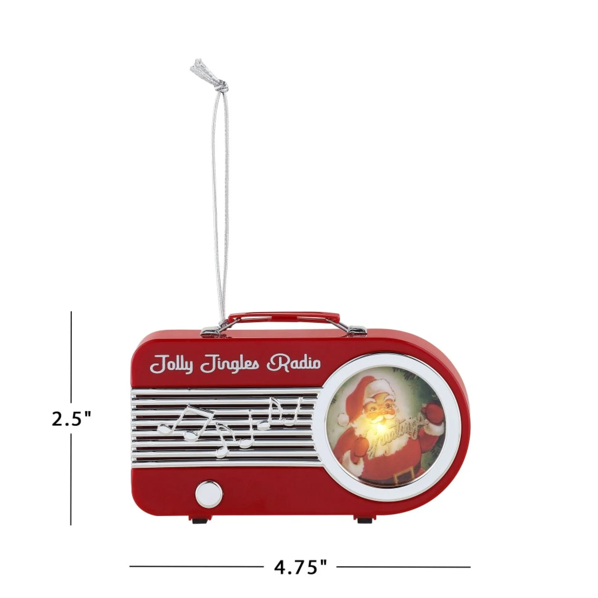 retro_radio_ornament__red_2-1.webp Best Mr. Christmas 4.75" Retro Radio Ornament - Red