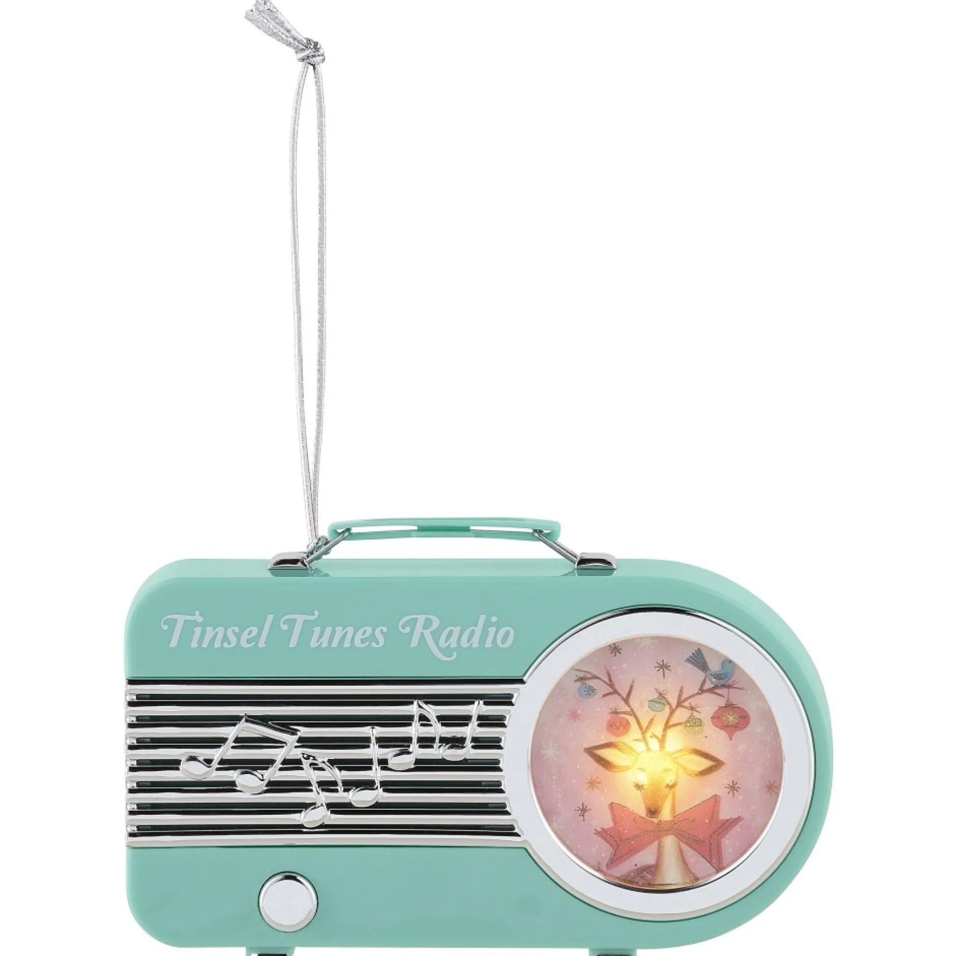 retro_radio_ornament__teal_0-1.webp Clearance Mr. Christmas 4.75" Retro Radio Ornament - Teal