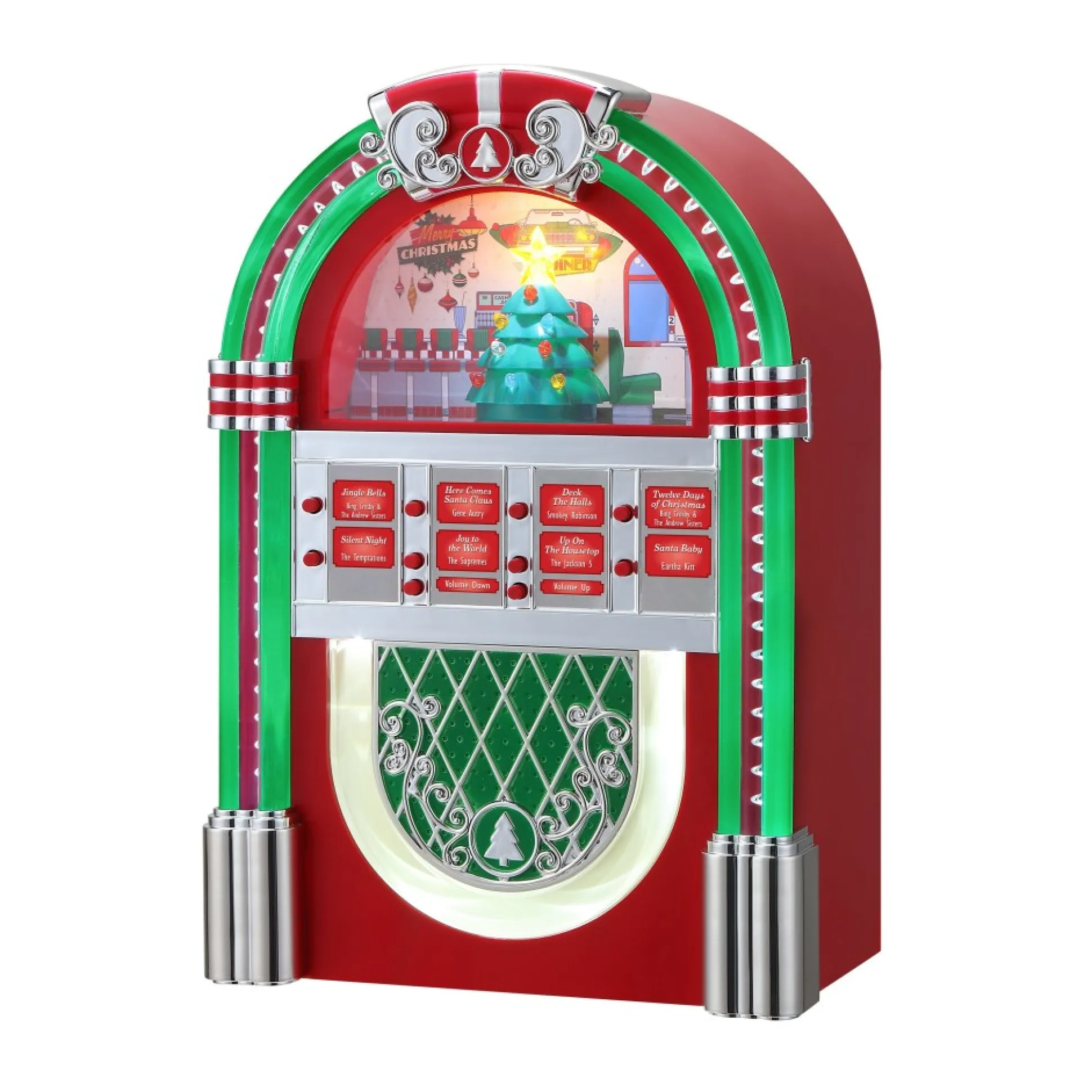 retro_rockorama_jukebox__red_3.webp Cheap Mr. Christmas 10.3" Retro Rock-O-Rama Jukebox - Red