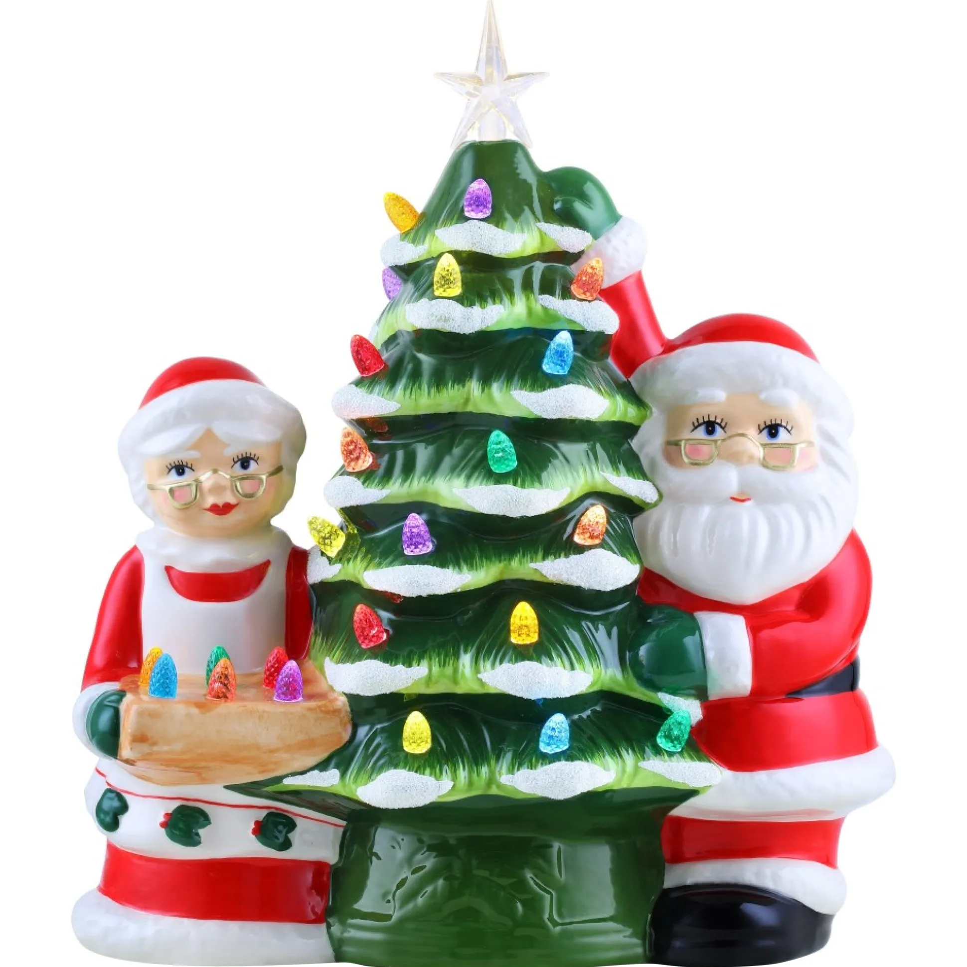 santa__mrs_claus_nostalgic_ceramic_tree_0.webp New Mr. Christmas 12" Santa & Mrs Claus Nostalgic Ceramic Tree